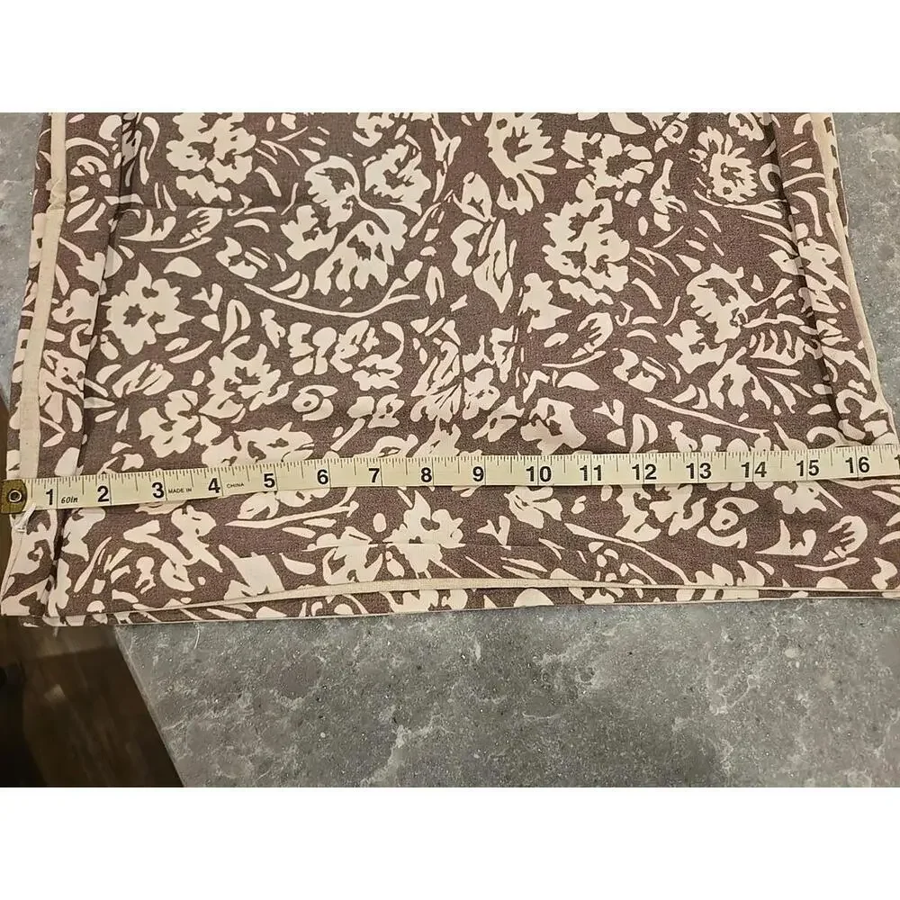 Floral Brown and Cream Accent Pillow 18x18